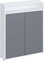 картинка Модульная мебель МЕБЕЛЬ-КОМПЛЕКС ЛАЙТ Тумба для обуви 2-х дверная с полками Белый / Серый шифер (1 кор.) от магазина Tovar-RF.ru