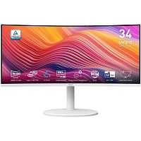 картинка msi modern 34" md342cqpw белый {va curved 3440x1440 120hz 1ms 178/178 300cd 3000:1 2xhdmi displayport usb-c usb} [9s6-3pc59h-021] от магазина Tovar-RF.ru