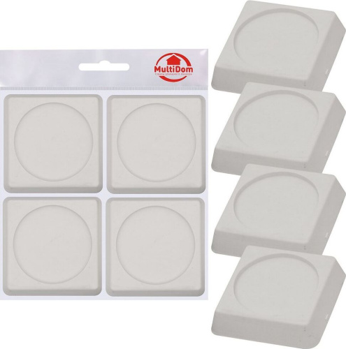 картинка антивибрационные подставки для стиральных машин и холодильников. 4 шт. (квадрат. мультидом антивибрационные подставки для стиральных машин и холодильников. 4 шт. пт76-143 от магазина Tovar-RF.ru