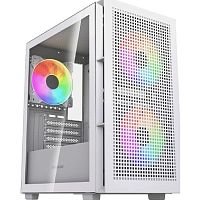картинка powercase корпус mistral sm05 argb, tempered glass, 3x120mm argb pwm fans, белый, matx  (cmmsm05w-a3) от магазина Tovar-RF.ru