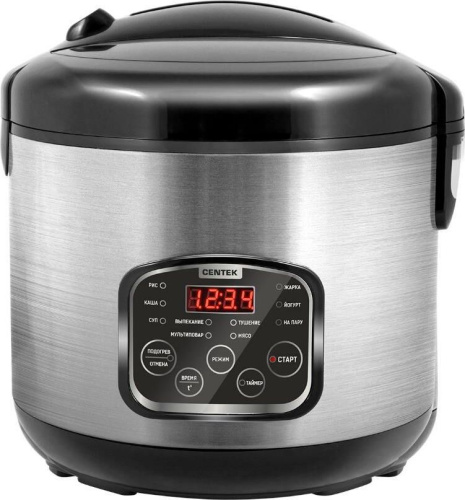 картинка мультиварка centek ct-1490 чёрный/сталь centek ct-1490 черный/стальной от магазина Tovar-RF.ru
