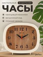картинка Часы PERFEO (PF_E1969) "PF-TC-021", прямоугольные, кремовые от магазина Tovar-RF.ru