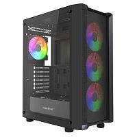 картинка powercase mistral ea19, tempered glass, 4x 120mm argb pwm fan, чёрный, atx  (cmaea19-a4) от магазина Tovar-RF.ru