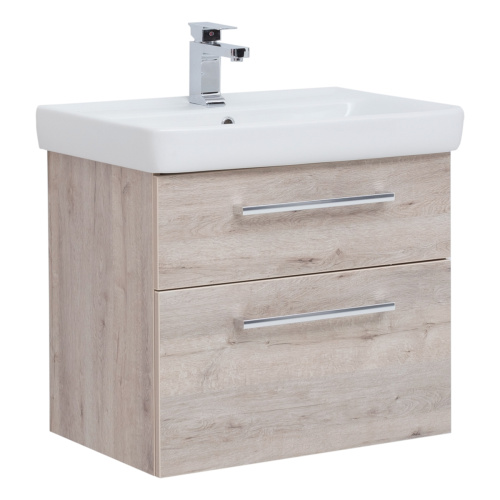 картинка Тумба Q MAX, 80 см, подвесная, 2 ящика, дуб кантри от магазина Tovar-RF.ru фото 4