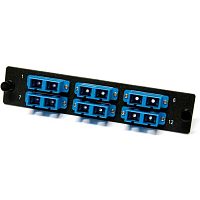 картинка hyperline fo-fpm-w120h32-12lc-bl панель для fo-19bx с 12 lc адаптерами, 12 волокон, одномод os1/os2, 120x32 мм, адаптеры цвета синий (blue) от магазина Tovar-RF.ru