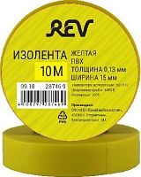 картинка Изолента ПВХ REV 28746 9 ПВХ 0,13х15мм Желтая 10м DIY от магазина Tovar-RF.ru