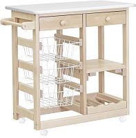 картинка Мебель для кухни ЭЛЕГИЯ Тумба с баром Бесцветный (Лак) Крышка СНЕГ от магазина Tovar-RF.ru