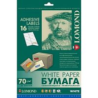 картинка Этикетки Lomond 2100125 A4 37x105мм 16шт на листе/70г/м2/50л./белый самоклей. универсальная (с покрытием) от магазина Tovar-RF.ru