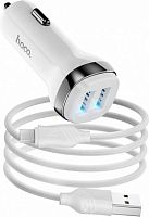 картинка азу hoco (6931474739704) z40 white азу 2usb 2.4a для micro usb от магазина Tovar-RF.ru