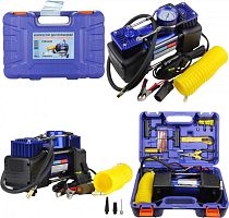 картинка автокомпрессор nova bright ас-625 tornado двухпоршневой, пластиковый кейс с инструментами 47800 от магазина Tovar-RF.ru