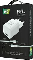 картинка сзу more choice (4620202555830) nc86i 1type-c 3.0a pd 20w для lightning 8-pin type-c white от магазина Tovar-RF.ru