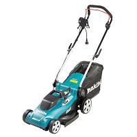 картинка Makita ELM3720 Газонокосилка {1400Вт,37см,3уровн,20\55мм,40л,10.2кг,кор,пластик,2Cut,инд заполнения} от магазина Tovar-RF.ru