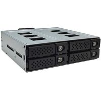 картинка procase g2-104-sata3-bk {hot-swap корзина 4 sata3/sas 12g,черный,с замком,hotswap mobie rack 2,5" hdd(1x5,25),4*sata,2xfan 40x15mm} от магазина Tovar-RF.ru