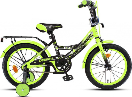 картинка велосипед pioneer casper 16" black-lightgreen pioneer casper 16" black-lightgreenот магазина Tovar-RF.ru