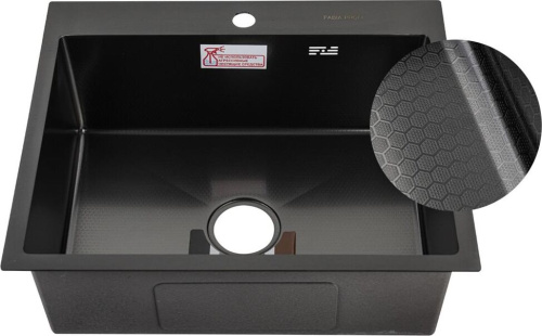 картинка мойка врезная fabia profi 605033g мойка врезная 60х50 см, графит, дизайн толщина 3,0 х 1 мм, глубина 220 мм + большой сифон с переливом + корзина +коврик fabia profi 605033g мойка врезная 60х50 см, графит, дизайн толщина 3,0 х 1 мм, глубина 220 мм + больш от магазина Tovar-RF.ru