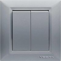 картинка Выключатель VESTA-ELECTRIC (FVK010122SRM) Roma ,серый от магазина Tovar-RF.ru