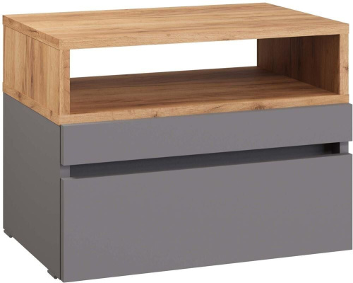 картинка Модульная мебель МЕБЕЛЬ-КОМПЛЕКС НОВА Тумба прикроватная универсальная Серый Шифер/Дуб крафт золотой (1 кор.) МЕБЕЛЬ-КОМПЛЕКС НОВА Тумба прикроватная универсальная Серый Шифер/Дуб крафт золотой (1 кор.) от магазина Tovar-RF.ru