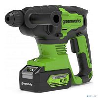 картинка Greenworks GD24SDS2K4 Перфоратор аккумуляторный бесщеточный,  2 ДЖ, 24V, c 1хАКБ 4 Ач и ЗУ в сумке [3803007UB] от магазина Tovar-RF.ru