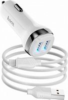 картинка азу hoco (6931474739704) z40 white азу 2usb 2.4a для micro usb от магазина Tovar-RF.ru