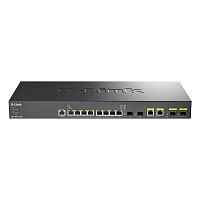 картинка d-link dxs-1210-12tc/b1a proj управляемый l2+ коммутатор с 8 портами 10gbase-t, 2 портами 10gbase-x sfp+ и 2 комбо-портами 10gbase-t/sfp+ от магазина Tovar-RF.ru