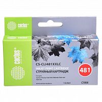 картинка картридж струйный cactus cs-cli481xxlc голубой (12мл) для canon pixma tr7540/tr8540/ts6140/ts8140 от магазина Tovar-RF.ru