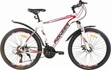 картинка велосипед pioneer pulse 26"/19" white-red-gray pioneer pulse 26"/19" white-red-grayот магазина Tovar-RF.ru