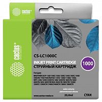 картинка картридж струйный cactus cs-lc1000c голубой для brother dcp 130c/330с/mfc-240c/5460cn (20мл) от магазина Tovar-RF.ru