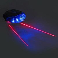 картинка фонарь велосипедный silapro фонарь велосипедный 8х8см, 5led, 7 реж., 2хааа; 2 диода 2 реж., пластик (195-105)от магазина Tovar-RF.ru