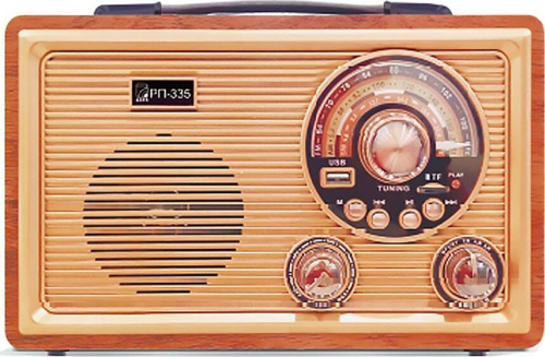 картинка радиоприёмник бзрп рп-335 , укв 64-108мгц, бат.4*r20,220v, dc6в, акб 1200ma/h,bt/usb/microsd от магазина Tovar-RF.ru