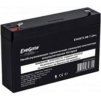 картинка exegate ep234536rus аккумуляторная батарея  exegate exg672/gp 672, 6в 7.2ач, клеммы f1 от магазина Tovar-RF.ru