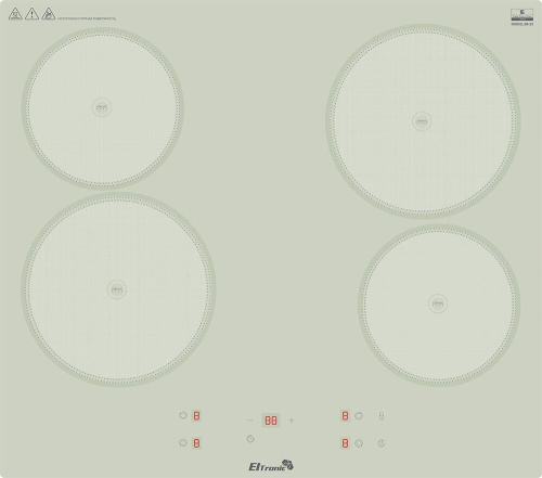 картинка варочная панель eltronic (88-25) 4 конфорки электрическая белый от магазина Tovar-RF.ru
