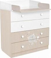 картинка комод polini комод polini kids french 1580, teddy, белый-дуб пастельный (2 кор.) polini комод polini kids french 1580, teddy, белый-дуб пастельный (2 кор.) от магазина Tovar-RF.ru