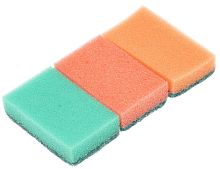 картинка Губки для посуды ELFE для посуды Mini, 79 x 49 x 23 мм, 3шт, 92349 от магазина Tovar-RF.ru