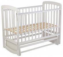 картинка кровать polini кроватка детская polini kids simple 304 с маятником, белый от магазина Tovar-RF.ru