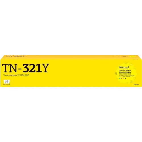 картинка             tc-mtn-321y тонер-картридж t2 для konica-minolta bizhub c224/c284/c364 (25000 стр.) желтый, с чипом от магазина Tovar-RF.ru