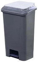 картинка Контейнер ТАРА.РУ МКТ 60 серый ПП мусорный полимерный 60л., в комплекте, с педалью, с пакетодерж. (37806) ТАРА.РУ МКТ 60 серый ПП мусорный полимерный 60л., в комплекте, с педалью, с пакетодерж. (37806) от магазина Tovar-RF.ru