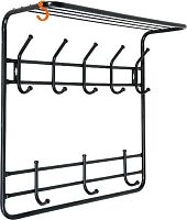 картинка Вешалка настенная ЗМИ 2х ярусная с полкой 60 Черная ВСП 8 ЗМИ 2х ярусная с полкой 60 Черная ВСП 8 от магазина Tovar-RF.ru