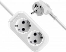 картинка Удлинитель DEFENDER (99366) R320 16 А 2 роз х3м , белый от магазина Tovar-RF.ru