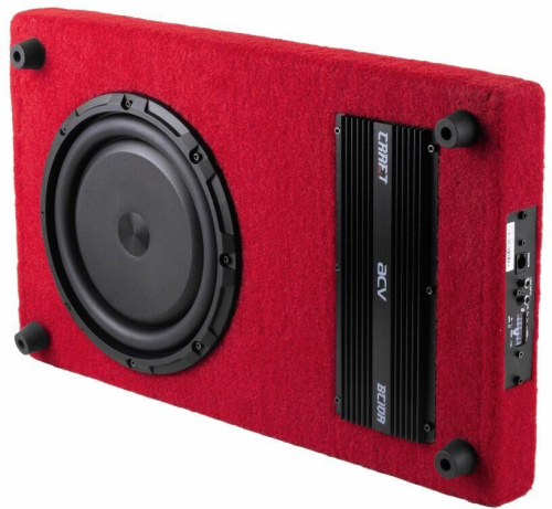 картинка acv bc10ar 10"сабвуфер активный slim/красный/2ом/rms 350w от магазина Tovar-RF.ru