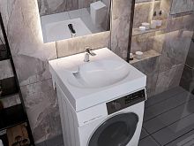 картинка Раковина подвесная на стиральную машину PAOLA Liguria 600 Белый PAOLA Liguria 600 Белый от магазина Tovar-RF.ru