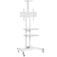 картинка ONKRON TS1881 белая 2 полки для AV в комплкте Для телевизоров диагональю 55"-80" Максимальная нагрузка: 90,9 кг VESA: 200x200, 200x300, 200x400, 300x100, 300x200, 300x300, 300x400, 400x200, 400x300,  от магазина Tovar-RF.ru