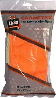 картинка салфетка для автомобиля li-sa из микрофибры в наборе (10 шт-25х25см) 44430 от магазина Tovar-RF.ru