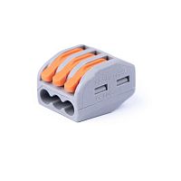 картинка Cabeus PCT-213 Клемма соединительная универсальная 3-х проводная с рычагом 0,08-2,5/4,0 (10шт) (WAGO 222-413) от магазина Tovar-RF.ru