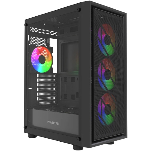 картинка Powercase Mistral EA16, Tempered Glass, 4x 120mm FRGB Fan, чёрный, ATX  (CMAEA16-L4) от магазина Tovar-RF.ru