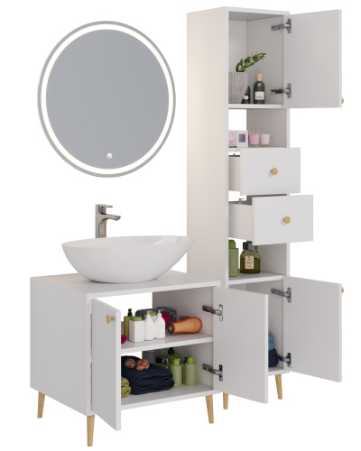 картинка Зеркало LUNO , 60*60см, сенсорный выключатель, LED-подсветка, ф-ция антизапотевания магазин Tovar-RF.ru являющийся официальным дистрибьютором в России фото 10 картинка Зеркало LUNO , 60*60см, сенсорный выключатель, LED-подсветка, ф-ция антизапотевания от магазина Tovar-RF.ru фото 10