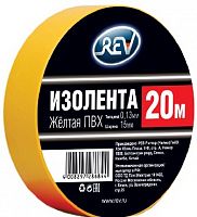 картинка Изолента ПВХ REV 28684 4 Изолента ПВХ 0,13*15мм Желтая 20м от магазина Tovar-RF.ru
