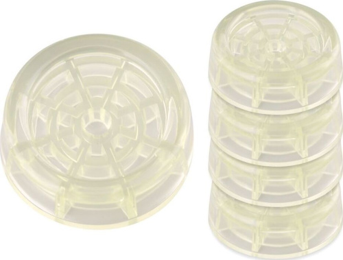 картинка multidom антивибрационные подставки для стиральных машин и холодильников (круг. прозрач.) d 6см, h2см мт76-134 multidom мт76-134 от магазина Tovar-RF.ru