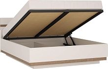 картинка Кровать АНРЭКС LINATE Кровать 140/TYP 91-01 с подъемником, цвет белый/сонома трюфель АНРЭКС LINATE Кровать 140/TYP 91-01 с подъемником, цвет белый/сонома трюфель от магазина Tovar-RF.ru