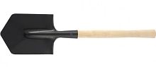 картинка лопата РОССИЯ Лопата саперная, 145х190х580 мм, деревянный черенок 61425 от магазина Tovar-RF.ru