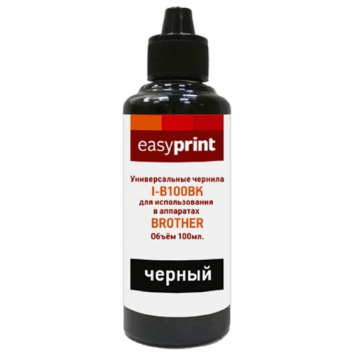картинка easyprint чернила i-b100bk универсальные для brother (100мл.) чёрный магазин Tovar-RF.ru являющийся официальным дистрибьютором в России картинка easyprint чернила i-b100bk универсальные для brother (100мл.) чёрный от магазина Tovar-RF.ru